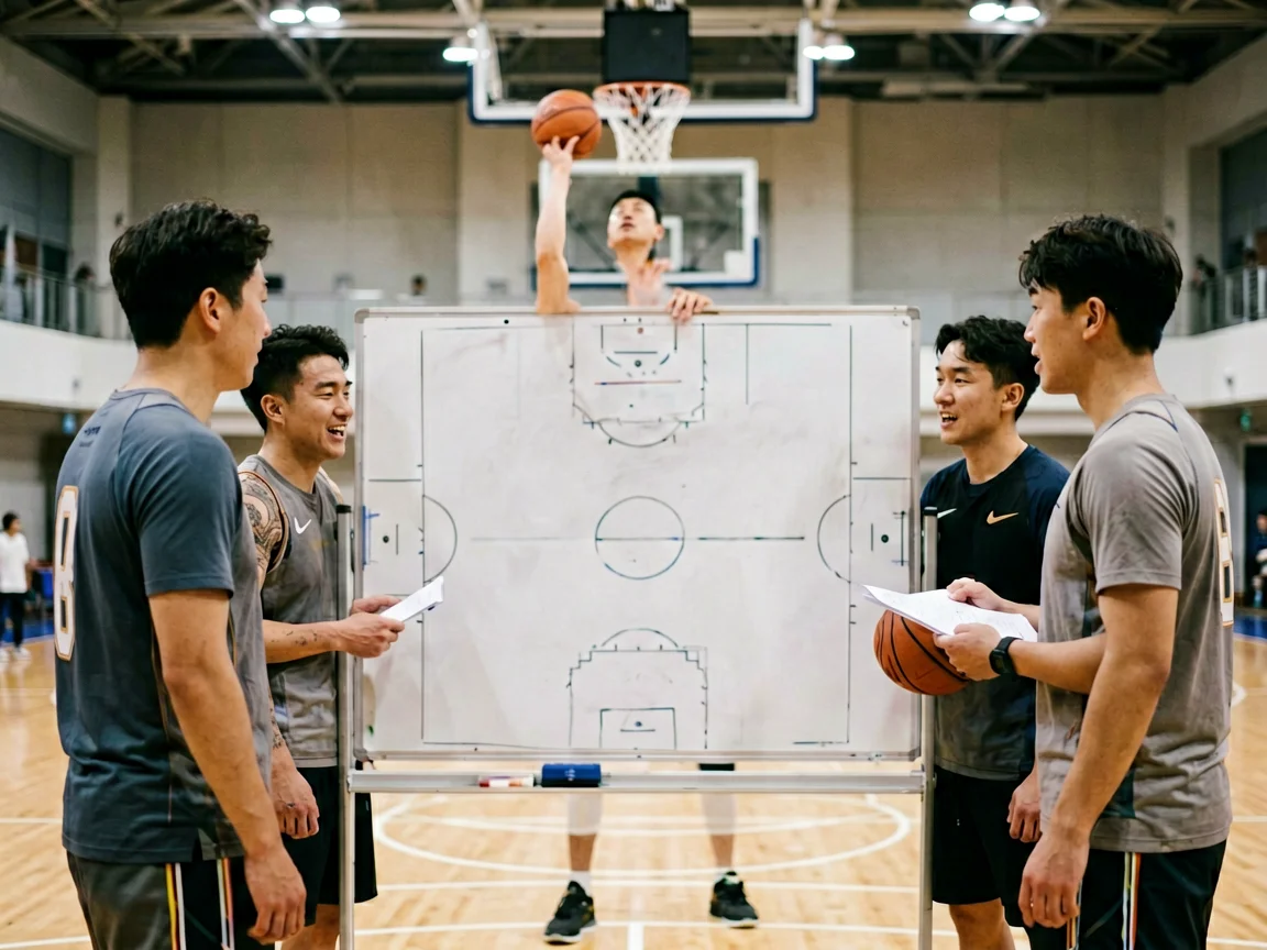 篮球赛前热身，篮球分析教练战术与球员发